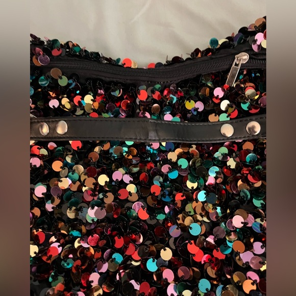 VINTAGE STUDIO by MICHELLE STUART Confetti Embellished Sweater (L) and Handbag. - Picture 9 of 14